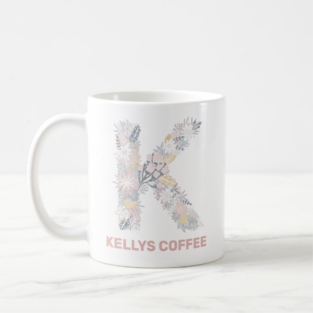 Caneca De Café KELLYS COFFEE Mug Com Texto Editável (Esquerda)