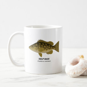 Caneca De Café Kelp Bass - Animais Marinhos da Califórnia