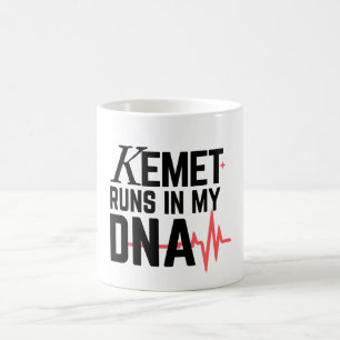 Caneca De Café Kemet Corre em Meu DNA