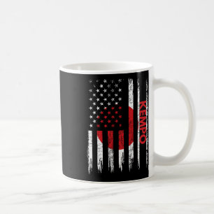 Caneca De Café Kempo American Flag Karate Artes Marciais Japonesa