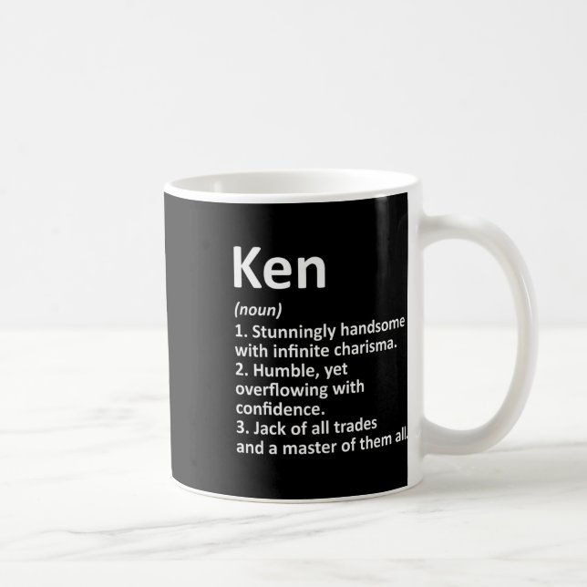Caneca De Café Ken Definition Personalized Name Fun Birthday Gift (Direita)