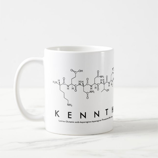 Caneca De Café Kennth Peptide name mug (Esquerda)