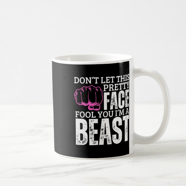 Caneca De Café Kenpo Karate Girl... sou uma besta Engraçada Ameri (Direita)