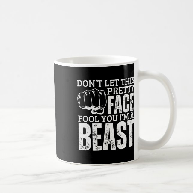 Caneca De Café Kenpo Karate Girl... sou uma besta Engraçada Ameri (Direita)