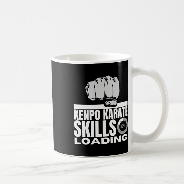 Caneca De Café Kenpo Karate Habilidades Carregando Engraçado Amer (Direita)