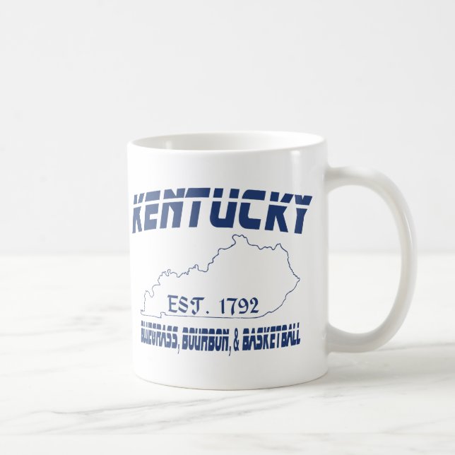 Caneca De Café Kentucky Bluegrass Bourbon Basball UScustomInk (Direita)