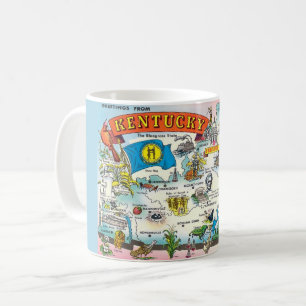 Caneca De Café Kentucky Map Mug