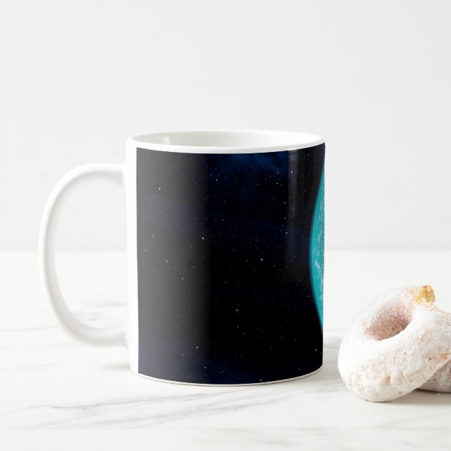 Caneca De Café Kepler 22b, Um Planeta Extrasolar. (Com Donut)