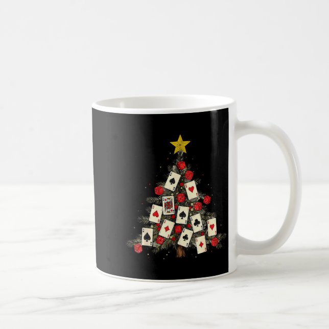Caneca De Café Ker Cards Christmas Tree Gambling Funny Xmas Men  (Direita)