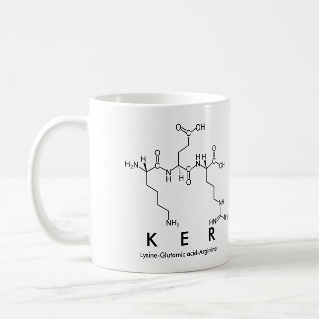 Caneca De Café Ker peptide name mug (Esquerda)