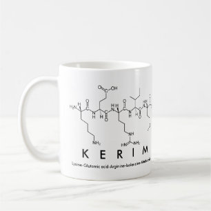 Caneca De Café Kerim peptide name mug