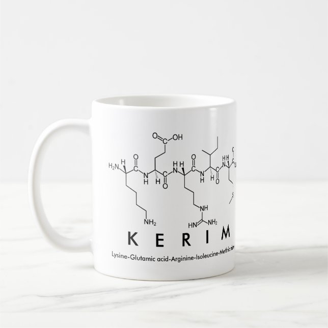 Caneca De Café Kerim peptide name mug (Esquerda)