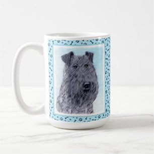 Caneca De Café Kerry Blue Terrier pintando uma pintura cãozinha o