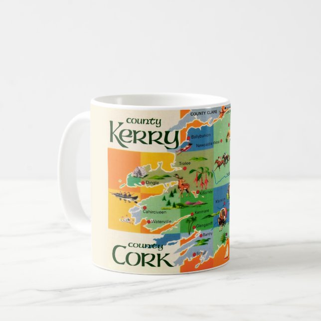 Caneca De Café Kerry & Cork Mug, Irlanda (Frente Esquerda)