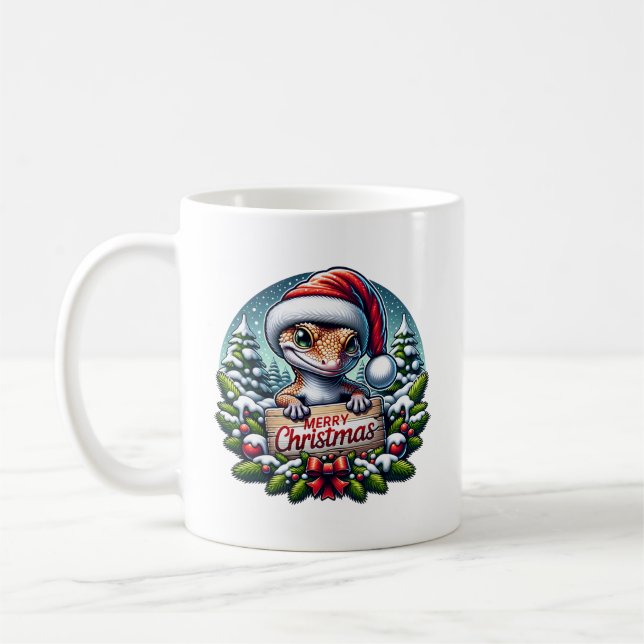 Caneca De Café Kerst Gekko (Esquerda)