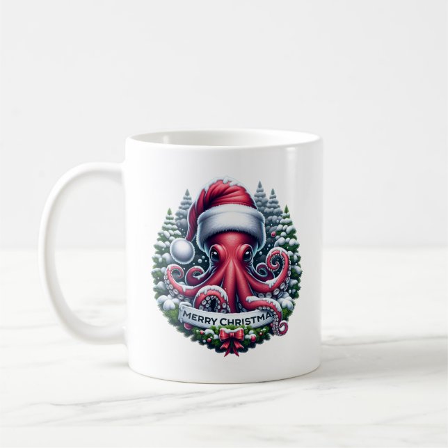 Caneca De Café Kerst Octopus (Esquerda)