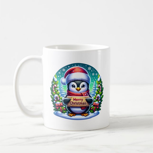 Caneca De Café Kerst Penguin (Esquerda)