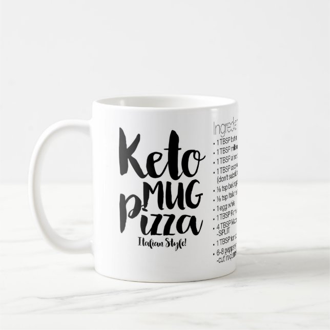 Caneca De Café KETO Mug Pizza Receber Mug (Esquerda)