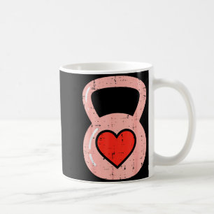 Caneca De Café Kettlebell Coração Ginásio Fitness Dia dos Namorad