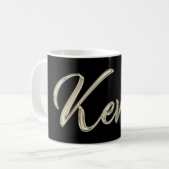 Caneca De Café Kevin Name whitegold Tasse Teetasse Kaffeetasse (Frente Esquerda)