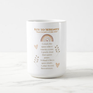 Caneca De Café Key to Serenity Boho Mug - Boêmia Inspiracional