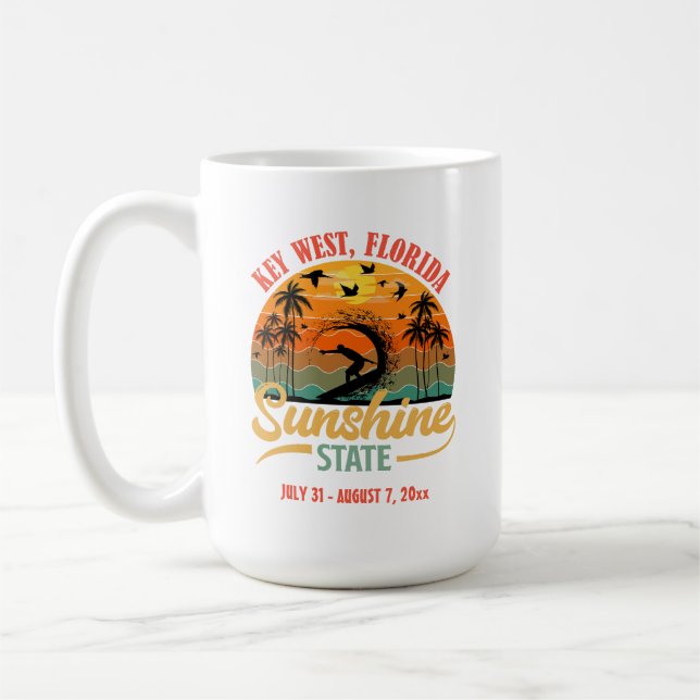 Caneca De Café Key West Florida Vacation (Esquerda)