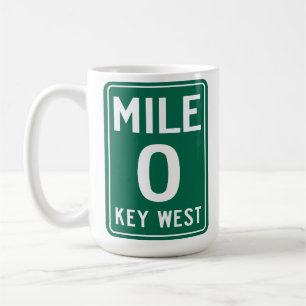 Caneca De Café Key West Milha 0, Flórida EUA