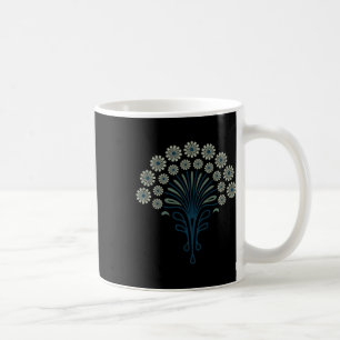 Caneca De Café Kf 0358 E - Patte Floral Vintage Retro Daisies 70s