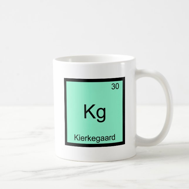 Caneca De Café Kg - Kierkegaard Elemento Divertido Símbolo Químic (Direita)