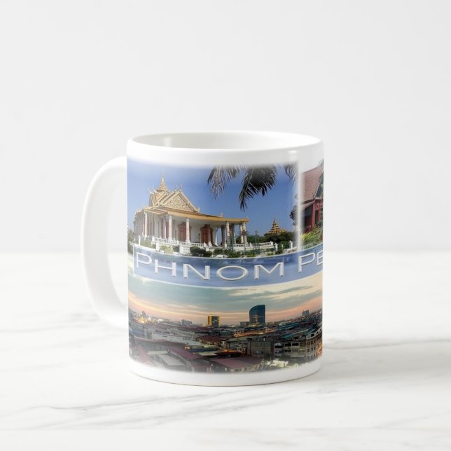 Caneca De Café KH Camboja - Phnom Penh - (Frente Esquerda)