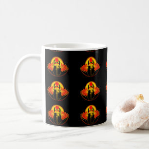 Caneca De Café Kherpi Deus do Sol Ascensão, escaravelho.