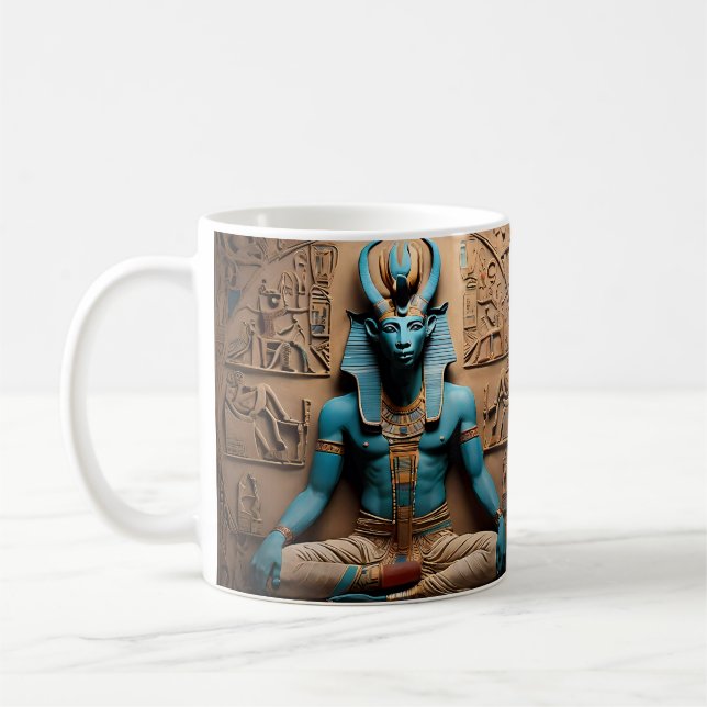 Caneca De Café Khnum o antigo deus egípcio da criação (Esquerda)