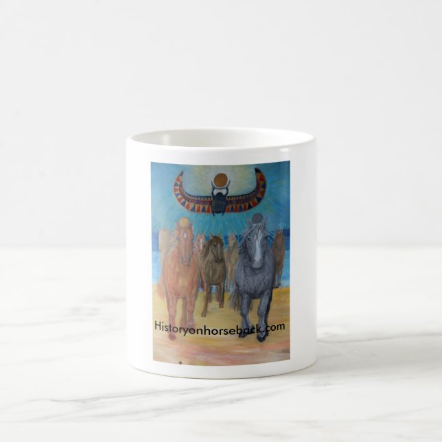 Caneca De Café Khonsu e re ligação os cavalos do rei (Centro)