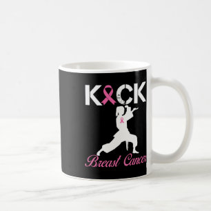 Caneca De Café Kick Cancer da mama Karate Sensibilização do Cance