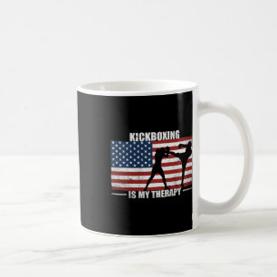 Caneca De Café Kickboxer Bandeira Americana Vintage Nos Kickboxin