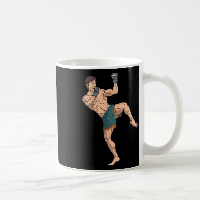 Caneca De Café Kickboxer se prepara para atacar  (Direita)
