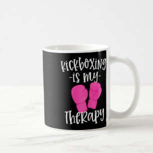 Caneca De Café Kickboxing É Minha Terapia Kickboxer Engraçado Tre