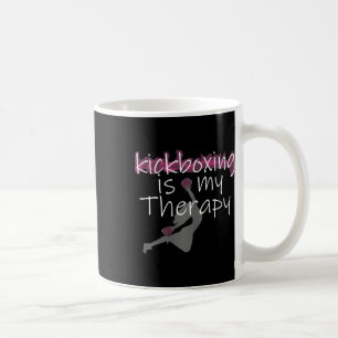 Caneca De Café Kickboxing Feminino é Minha Terapia , Kickboxin