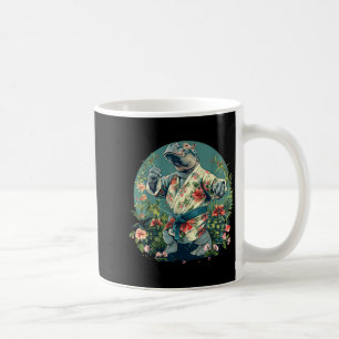 Caneca De Café Kickboxing Hippo Artes Marciais Caratê Jiu-Jitsu M