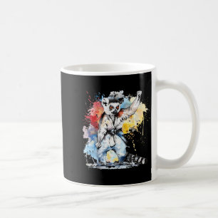 Caneca De Café Kickboxing Lêmure Artes Marciais Caratê Jiu-Jitsu