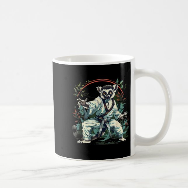 Caneca De Café Kickboxing Lêmure Artes Marciais Caratê Jiu-Jitsu  (Direita)