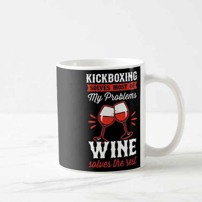 Caneca De Café Kickboxing Resolve A Maioria Dos Meus Problemas Vi (Direita)