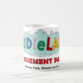 Caneca De Café Kiddieland Melrose Park, IL, Sinal de Texto
