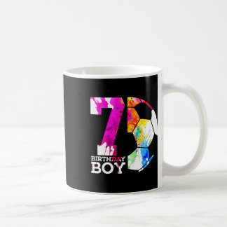 Caneca De Café Kids 7 Birthday Boy Soccer 7th Birthday