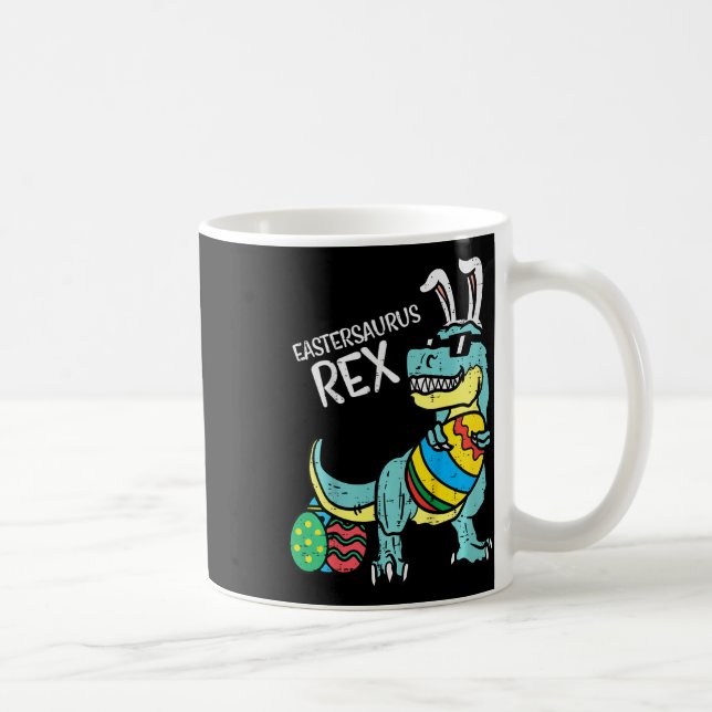 Caneca De Café Kids Eastersaurus Rex Páscoa Trex Bunny Menino Bo (Direita)