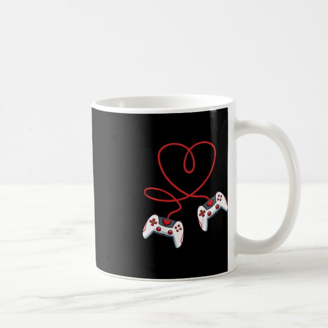 Caneca De Café Kids Heart Video Game Controller Dia de os namorad (Direita)