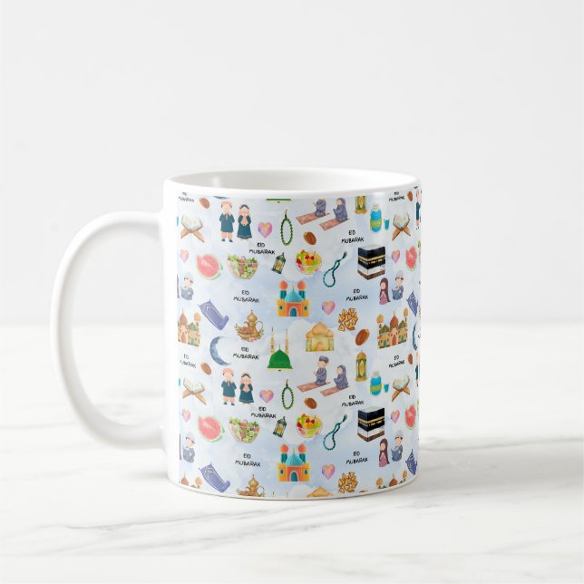 Caneca De Café Kids Islamic Mug – Colourful Eid & Ramadan (Esquerda)