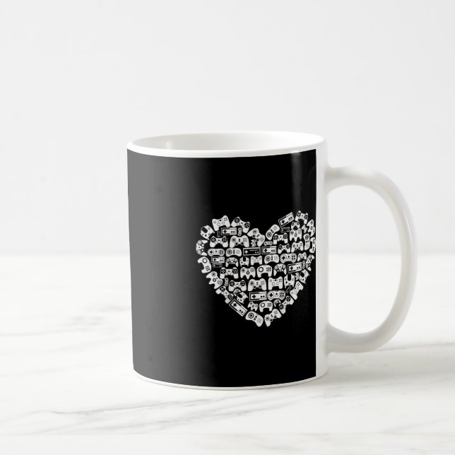 Caneca De Café Kids Video-Game Controller Heart Dia de os namorad (Direita)