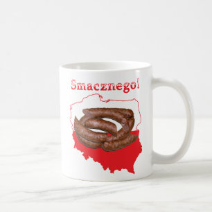 Caneca De Café Kielbasa Smacznego Mapa Polonês