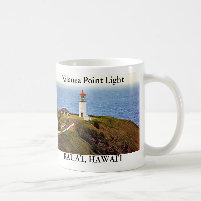 Caneca De Café Kilauea Point Lighthouse, Kaua'i, Hawai'i Mug (Direita)